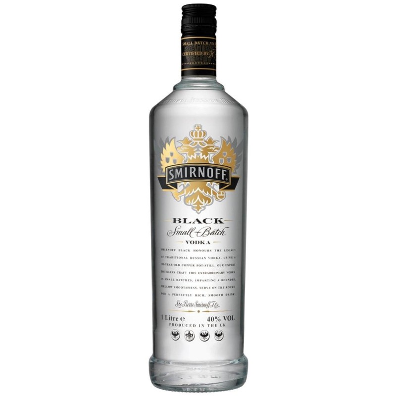 SMIRNOFF BLACK VODKA 1LT SMIRNOFF BLACK VODKA 1LT