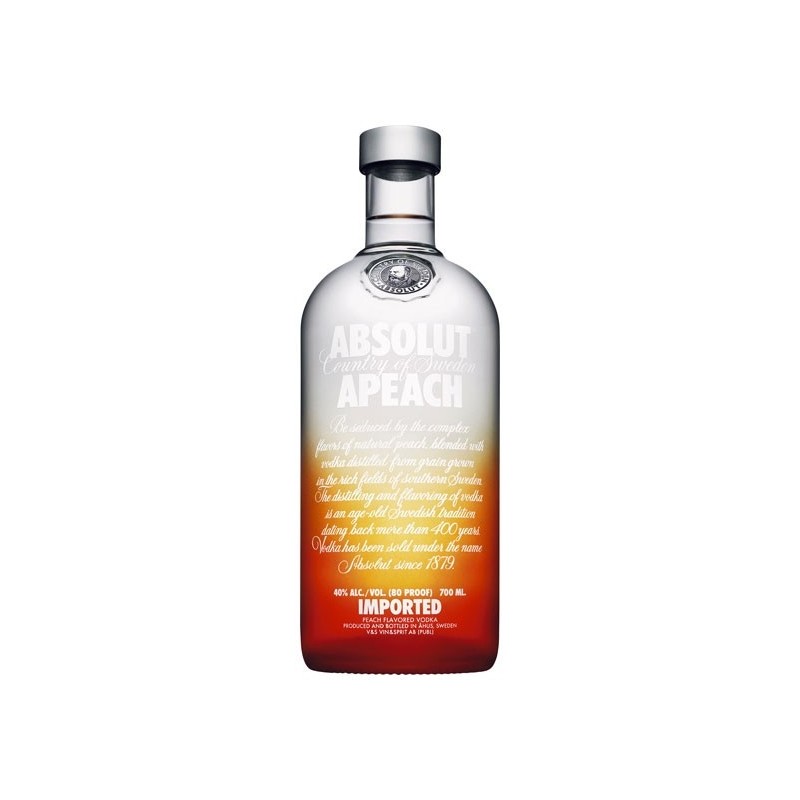 ABSOLUT VODKA APEACH 75CL ABSOLUT VODKA APEACH 75CL