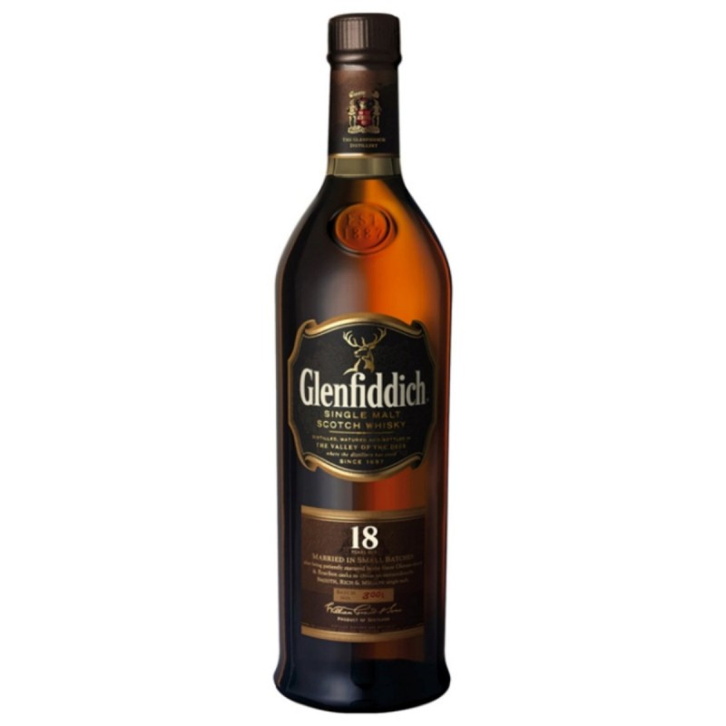 GLENFIDDICH SINGLE MALT SCOTCH WHISKY 18YEARS 1 LT GLENFIDDICH SINGLE MALT SCOTCH WHISKY 18YEARS 1 LT