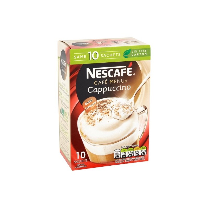 Nescafe Cappuccino Coffee 10 Sachets 170G Nescafe Cappuccino Coffee 10 Sachets 170G