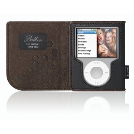 Belkin Leather Folio for iPod nano - Black / Chocolate