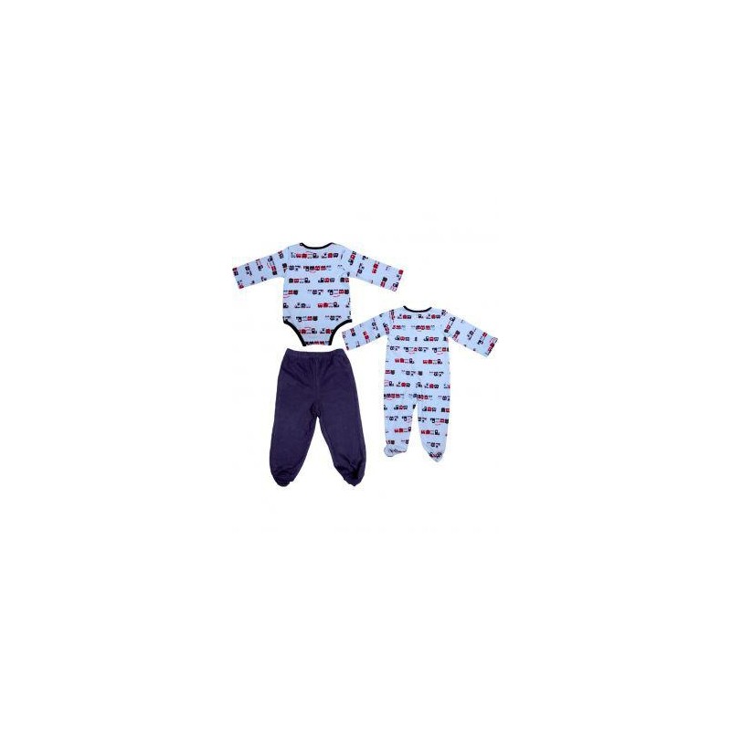 3 piece baby painted suite /blue and white