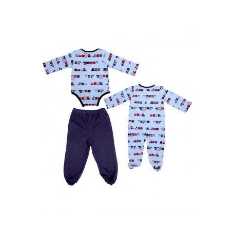 3 piece baby painted suite /blue and white