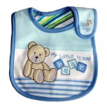 my little teddy bear bib blue