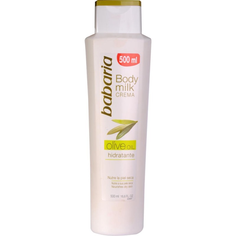 Babaria Body Milk Crema Olive Oil Hidratante - 500ml Babaria Body Milk Crema Olive Oil Hidratante - 500ml