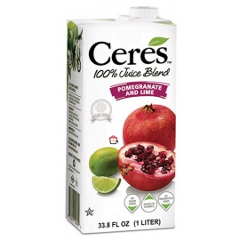 CERES POMEGRANATE & LIME 100% Pure Fruit Juice 1Ltr