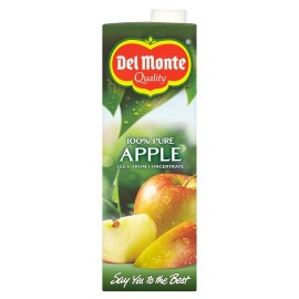 DEL MONTE APPLE 100% Pure Fruit Juice 1Ltr 