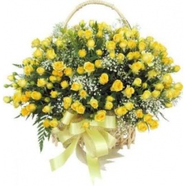 Zinga basket for  Yellow Roses