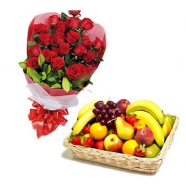 Zinga Red Roses Basket Special