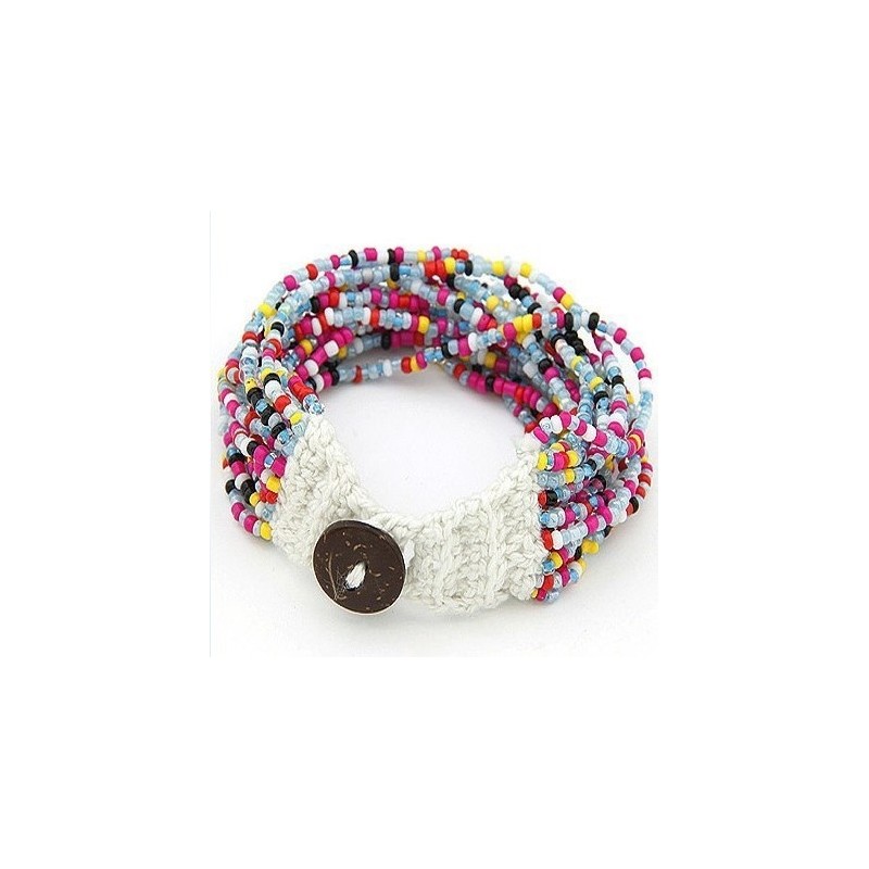 Beaded Multiple Bracelet - Multicolour Beaded Multiple Bracelet - Multicolour