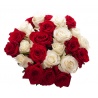 Red White Roses Bouquet flowers