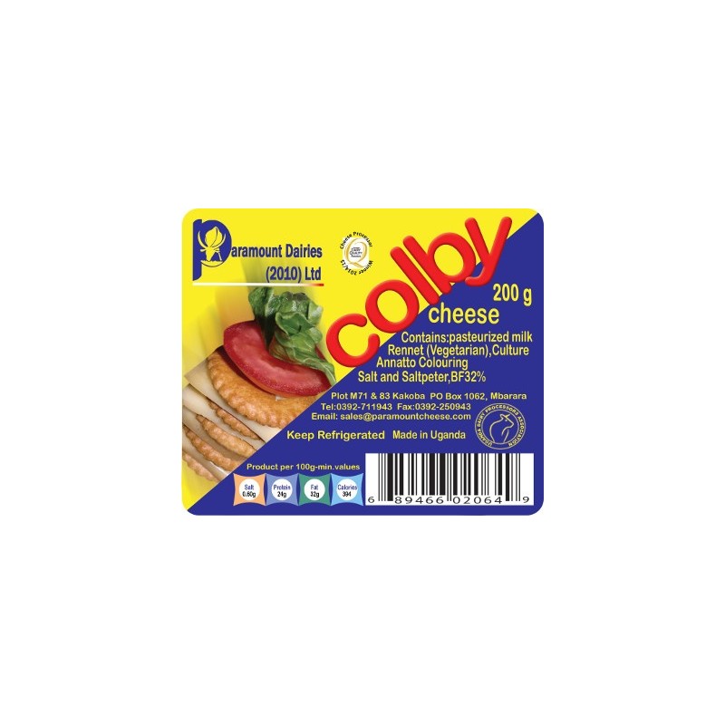 PARAMOUNT COLBY PACKED CHEESE PARAMOUNT COLBY PACKED CHEESE