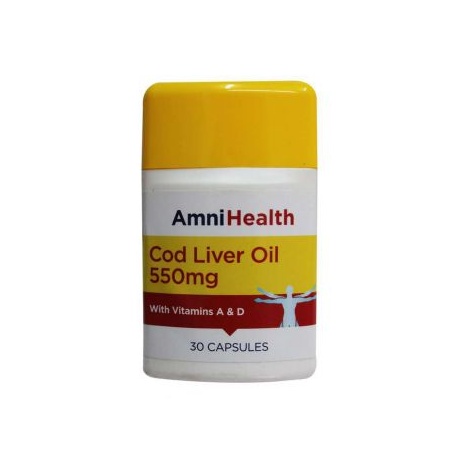 Amnihealth Cold Liver Oil 30 Capsules With Vitamin A D  550mg