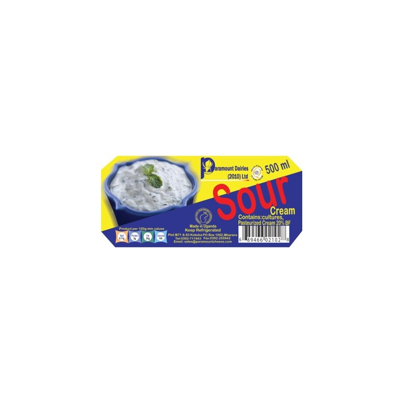 PARAMOUNT SOUR CREAM 0.5LTR. PARAMOUNT SOUR CREAM 0.5LTR.