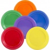 Round Plastic Disposable Plates 7inch 25pack pieces each colour
