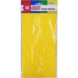  Party Paper Loot Bags 10  Yellow