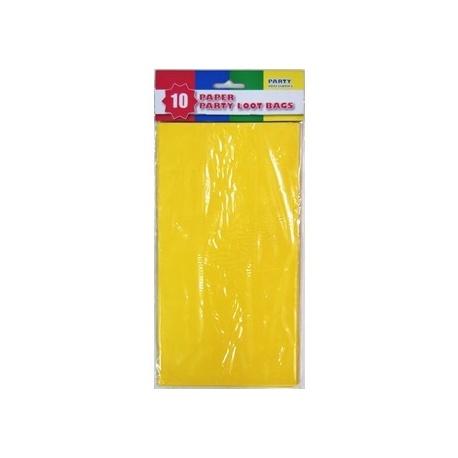  Party Paper Loot Bags 10  Yellow