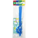 6 x Balloon Stick & Cup  30cm  Light Blue