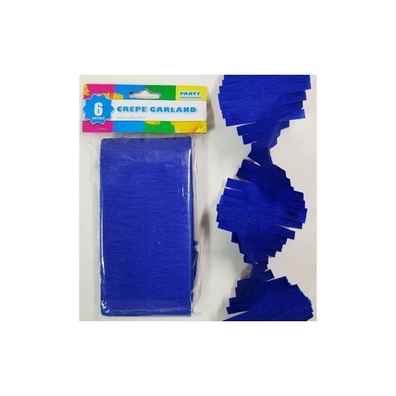 Crepe Paper Garland Decoration 8.5cm x 6 Metres Crepe Paper Garland Decoration 8.5cm x 6 Metres