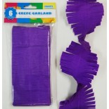 Crepe Paper Garland Decoration 8.5cm x 6 Metres  Violet