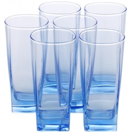 LUMINARC 6 Piece Sterling Ice Blue Glass Cup