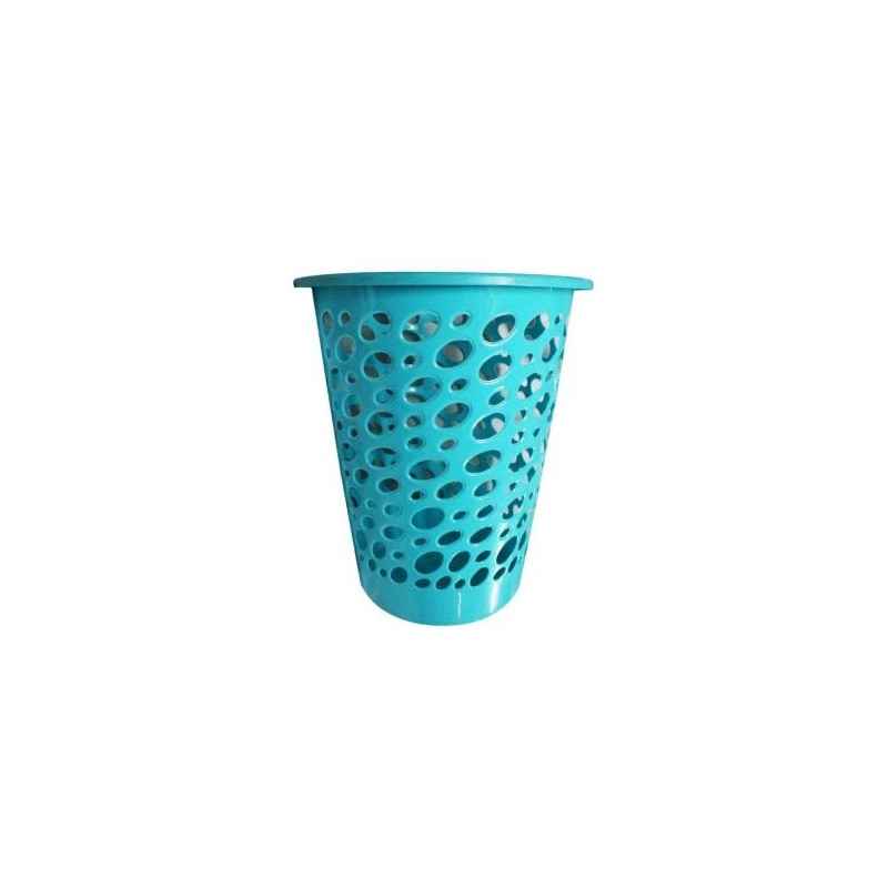 Laundry Basket with Oval Shape Cut Out Design  Blue