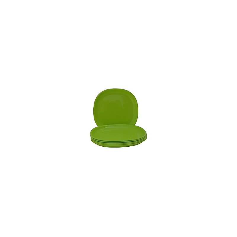 12 Pcs Melamine Plates Green 12 Pcs Melamine Plates Green