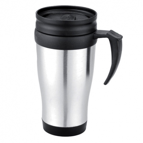 Buy Travel Coffee Mug Black And Silver Online