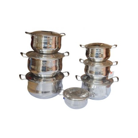 Set Of 7 Elerambe Stainless Steel Dishes