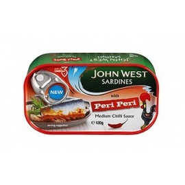 J/W Sardines with Periperi  Medium Chilli Sauce 120G