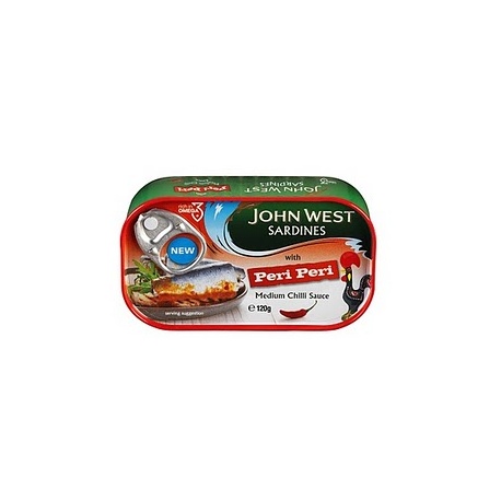 J/W Sardines with Periperi  Medium Chilli Sauce 120G