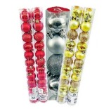 Christmas santa Baubles 12 pack Each