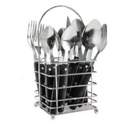 16 Piece  cutlery with Wire Basket