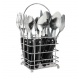 16 Piece  cutlery with Wire Basket