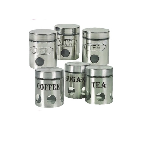 3 Piece Stainless Steel Canister Set