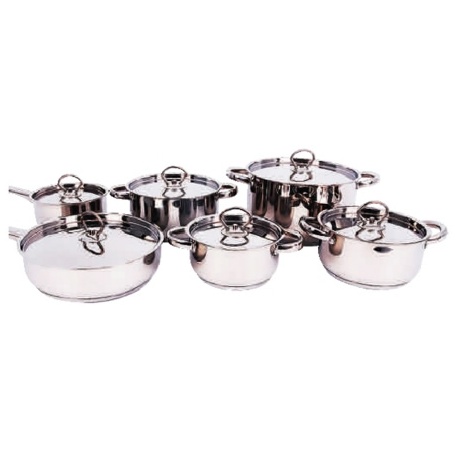 12 Piece Saphire stainless steel Cookware Set