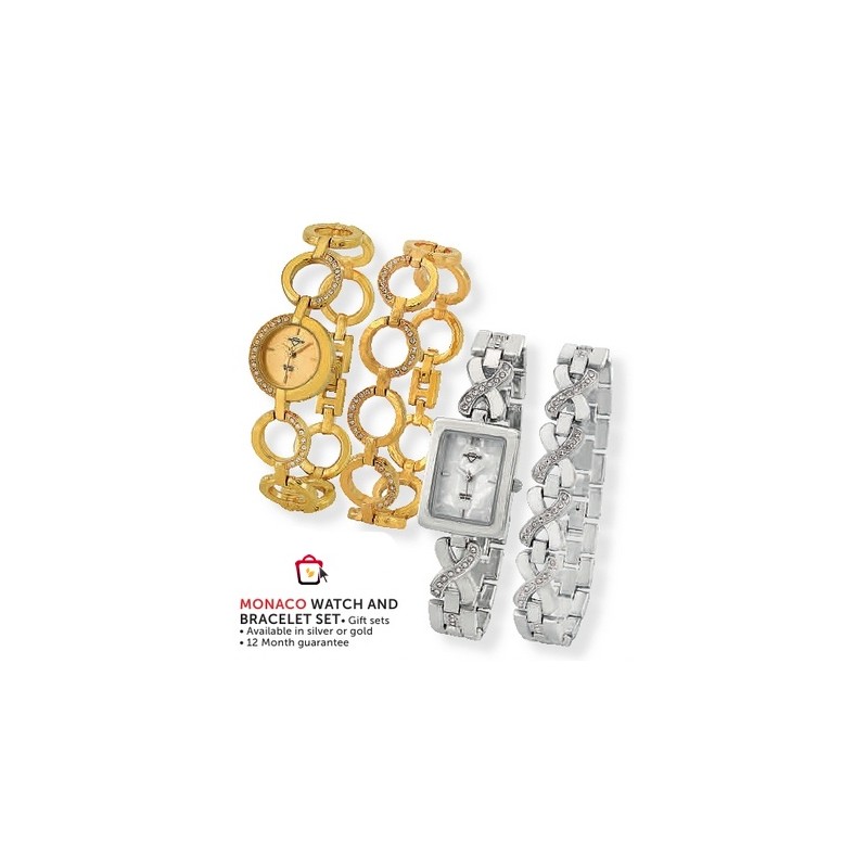 Monaco Watch and Bracelet gift set each Monaco Watch and Bracelet gift set each