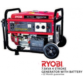 RYOBI 7.5KVA 4 STROKE Generator with Battery