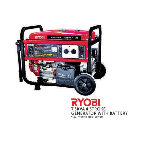RYOBI 7.5KVA 4 STROKE Generator with Battery