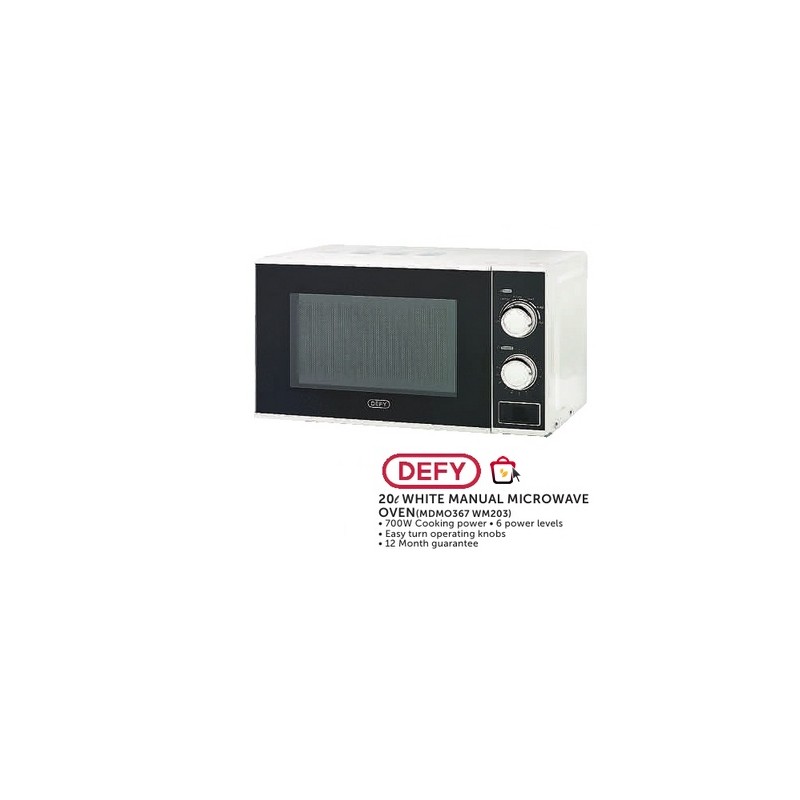 Defy White ManualMicrowave Oven Defy White ManualMicrowave Oven