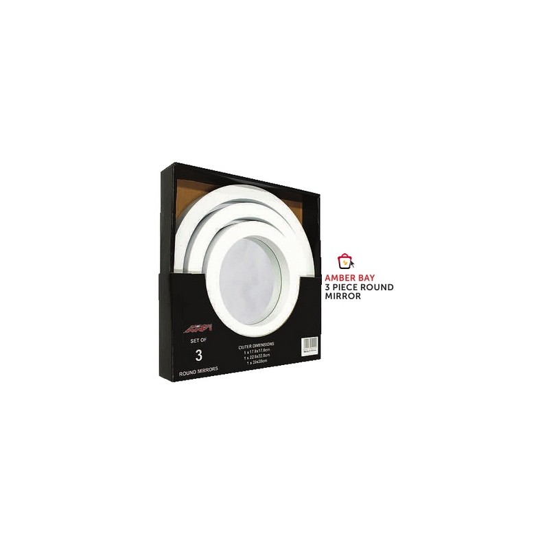 Amber Bay 3 piece round Mirror Amber Bay 3 piece round Mirror