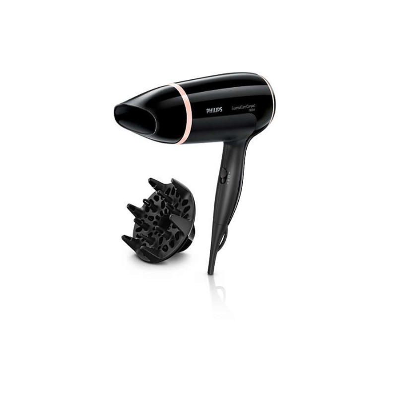 PHILIPS BHD002 Essential Care dryer, 1600w, 3 flexible speed settings, cool shot PHILIPS BHD002 Essential Care dryer, 1600w, 3 flexible speed settings, cool shot