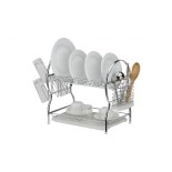 2 Tier Chrome Plated Dish Rack