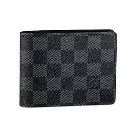 Louis Vuitton Checkered Men's Wallet  Black