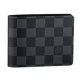 Louis Vuitton Checkered Men's Wallet  Black