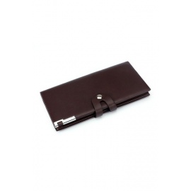 Men's Long Wallet Business Casual Leather Brown