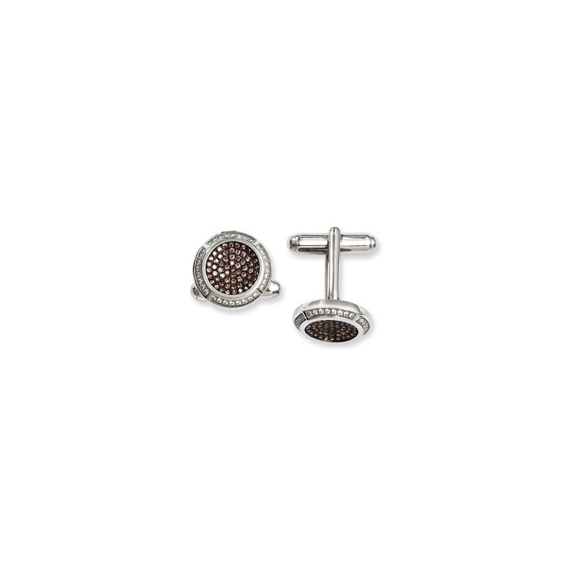 Round Silver Men's Cufflink Round Silver Men's Cufflink