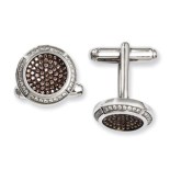 Round Silver  Men's Cufflink