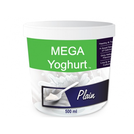 mega plain yogurt 500ml