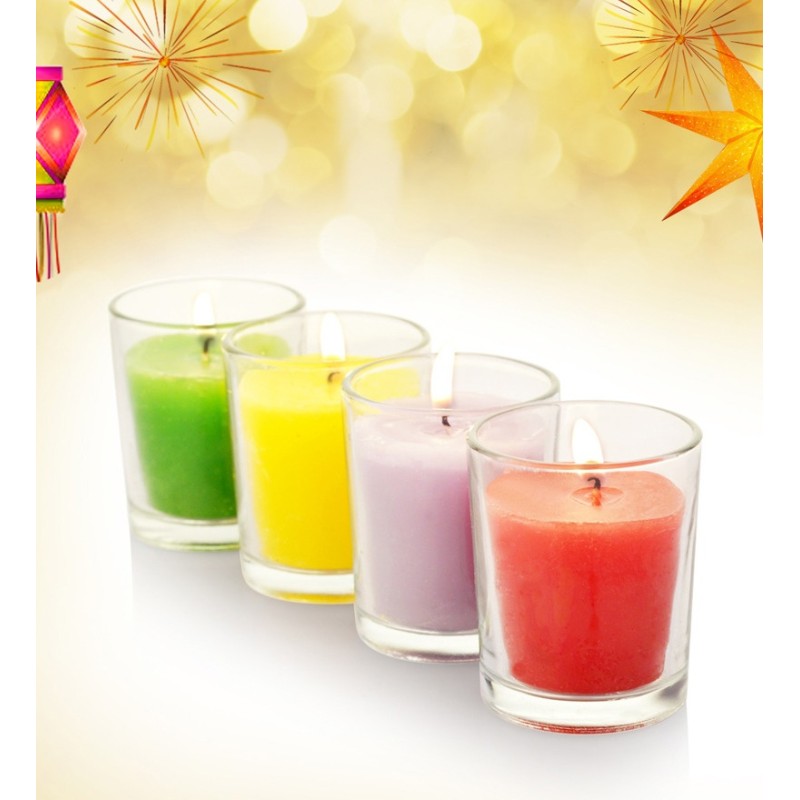X-MAS CANDLES IN GLASS -AFRICAN X-MAS CANDLES IN GLASS -AFRICAN